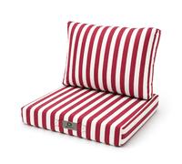 Coussins Jardin 60x70 Rayure Rouge - Premium 270g