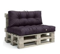 Coussins matelas pour palette 120X80X20 en polyester gris carbone