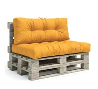 Coussins matelas pour palette 120X80X20 en polyester jaune miel