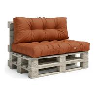 Coussins matelas pour palette 120X80X20 en polyester terracotta