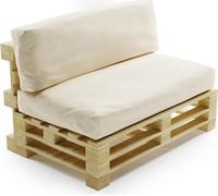 Coussins Palette Déhoussable Imperméable LOT BANANAIR 120x80cm/120x40cm Beige
