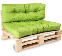 Coussins palette lot en polyester BANANAIR 120x80x15 cm vert