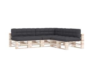 Coussins pour canapé en palettes vidaXL, lot de 7, anthracite