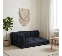 Coussins pour canapé palette vidaXL, lot de 3, tissu, anthracite, 120 x 80 x 38 cm