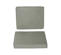 Outsunny Lot de 2 coussins de chaise coussins d'assise déhoussables grand confort coussins matelassé rembourré mousse tissu polyester gris foncé