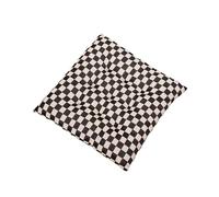 Coussins pour Chaises De Salle à Manger, Galette De Chaise De Cuisine AntidéRapants Velours CôTelé Motif en Damier avec Attaches pour Jardin, ExtéRieur, IntéRieur Black White 2PCS