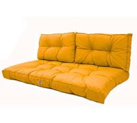 Coussins pour salon de jardin capitonné 100x50cm jaune