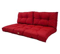 Coussins pour salon de jardin capitonné 100x50cm rouge