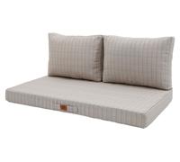 Coussins pour salon de jardin déhoussable 100x50cm - Beige Chiné