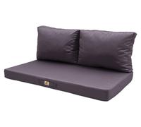 Coussins pour salon de jardin déhoussable 100x50cm - Gris carbone
