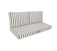 Coussins pour salon de jardin déhoussable 100x50cm Rayure beige