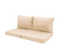 Coussins pour salon de jardin déhoussable 120x60cm - Beige
