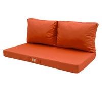 Coussins pour salon de jardin déhoussable 120x60cm - orange