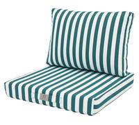 Coussins pour salon de jardin déhoussable 60x60cm - Rayure Vert