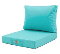 Coussins pour salon de jardin déhoussable 60x70cm Bleu caraïbes