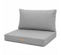 Coussins pour salon de jardin déhoussable 60x70cm Gris galet
