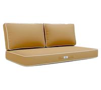 Coussins pour salon de jardin premium déhoussable 100x50cm - Moka