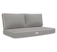 Coussins pour salon de jardin premium déhoussable 120x60cm - Gris clair