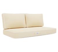 Coussins pour salon de jardin premium déhoussable 120x60cm - Jaune beurre