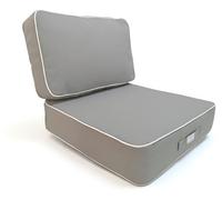 Coussins pour salon de jardin premium déhoussable 60x60cm - Gris clair