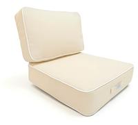 Coussins pour salon de jardin premium déhoussable 60x60cm - Jaune beurre