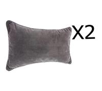 Coussins rectangulaires 50x30 cm - Gris foncé (Lot de 2)