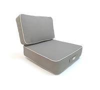 Coussins salon jardin premium déhoussable 60x60cm Gris clair