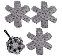 Coussins séparateurs pour casseroles - Lot de 12 - 3 tailles - Feutre de polyester - Gris