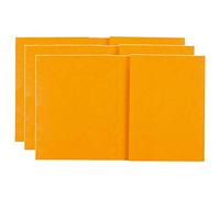 COUTAL Lot de 3 Protèges Cahier"Ecolier" 18 x 22 cm Carte Lustrée 2 grands Rabats Jaune
