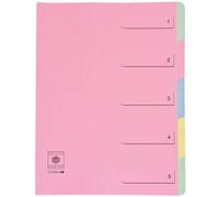 COUTAL Trieur 5 onglets en dossier Dos extensible Rubriques imprimées Rose