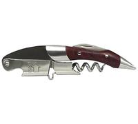 Coutale Prestige Tire-bouchon à levier avec 2 leviers - Format de poche - Insert en bois