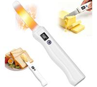 Couteau À Beurre Chauffant, Étaleur Électrique De Beurre Rechargeable, Couteau Chauffant sans Fil Se Réchauffant en 6 Secondes, Lame en Acier Inoxydable Antiadhésive, 2 Réglages De Température