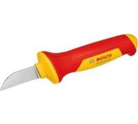 Couteau à câble Bosch Professional, Lame droite, Acier S2, Isolant VDE 1000V, Poignée caoutchoutée