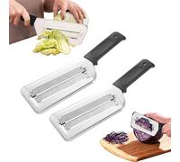 Couteau À Chou Trancheuse, 2x Déchiqueteuse De Chou Pour Salade De Choucroute, Hachoir À Chous En Acier Inoxydable, Coupe-chous Avec Deux Lames Tranchantes, Pour Carottes Et Autres Légumes (Noir)