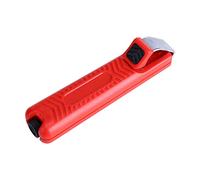 Couteau à dénuder universel rapide pour câble coaxial 8-28mm, outil dénudage précis ergonomique sécurisé pour électriciens professionnels compatible fils plats et ronds PVC/caoutchouc