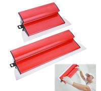 Couteau a Enduire, 25+40 cm Spatule Enduit Lissage Set en Acier Inoxydable | Lisseuse Enduit, Couteau à Enduire avec Manche Ergonomique en Z, pour le Plâtrage de Plafond, le Plâtrage de Mur