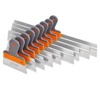 Couteau à enduire - Set de spatules de façade - 150 à 600 mm - Acier inoxydable - Lot de 9