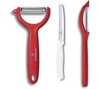Couteau à éplucher double tranchant pour fruits et légumes, rouge, ustensile de cuisine