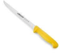 Couteau À Filet Arcos Couleur - Prof 295100 Acier Inoxydable Nitrum Et Mango Lame Ergonomique En Polypropylène Jaune Et Lame De 20 Cm, Vitrine.