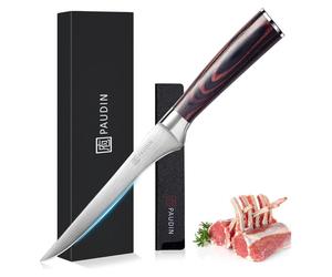 couteau à fileter 15 cm Couteau de cuisine en acier inoxydable de haute qualité Couteau de chef professionnel à lame tranchante Lame flexible pour les professionnels et les cuisiniers amateurs