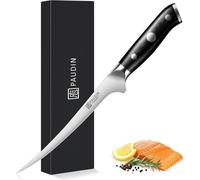 Couteau à fileter le poisson, 18 cm, acier inoxydable allemand 1.4116, manche en G10, tranchant