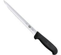 Victorinox Fibrox Couteau de Cuisine, Couteau à Filet er Flexible, Lame de 20 cm, Acier Inoxydable, Inoxydable, Noir, Standard