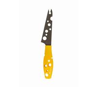 Couteau à Fromage Pâte Mi-Molle Cheesy de Boska/Fromages à pâte molle et semi-dure/Acier inoxydable/Avec pointe forchue/Jaune / 19,7 cm