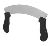 Couteau à Hacher à Bascule Double Poignée en Acier Inoxydable | Découpe Précise, Entretien Facile, Résiste aux Résidus, pour Pizza, Usage Maison ou Restaurant