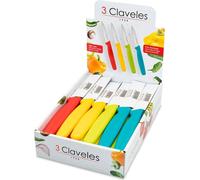 Couteau à Légumes 8 Cm Modèles Et Couleurs Assortis, Présentoir 24 Pièces