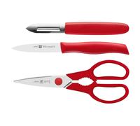 Couteau à légumes TWIN GRIP en set, 3 pièces, avec économe et ciseaux, Zwilling