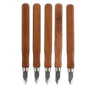 Couteau à Marquer en Bois, 5 Pcs, pour Menuiserie, Double Tranchant | Lame en Acier au Manganèse, Manche en Bois Scellé, Tracé Précis, pour Queues D’Aronde et Cuir