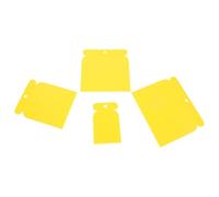 Couteau à Mastic en Plastique 4 Pièces, Quatre Largeurs | Jaune, Lame Épaissie, Poignée Courbée, Surface Lisse sans Bavure, pour Enduits et Plâtrage