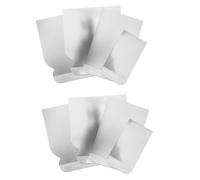 Couteau à Mastic Lame Souple en Acier Inoxydable 4 Pièces Argenté | Poignée Ergonomique, Outil Polyvalent, Raclage de Peinture, Réparation Murale