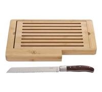 Couteau à pain avec planche en bois - Lame dentelée - Laguiole Héritage - Cadeau